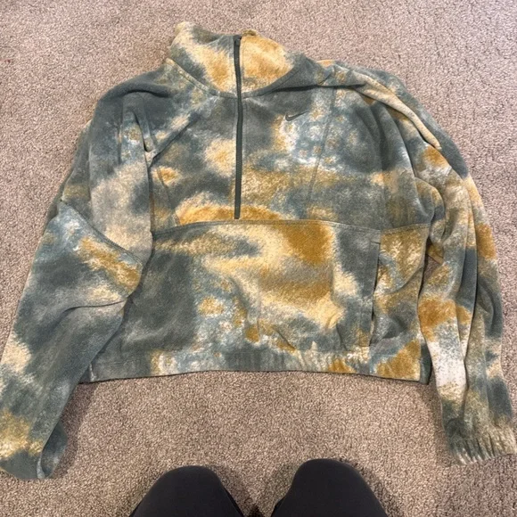 Nike Therma-Fit Tie Dye Half Zip Fleece Pullover – Women’s Medium - Picture 2 of 4